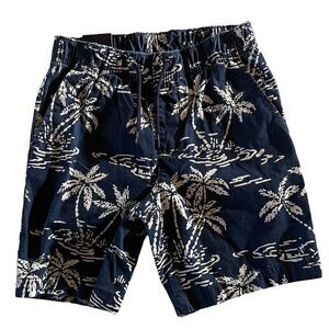 New Gap Kids Blue Palm Trees Board Shorts Medium